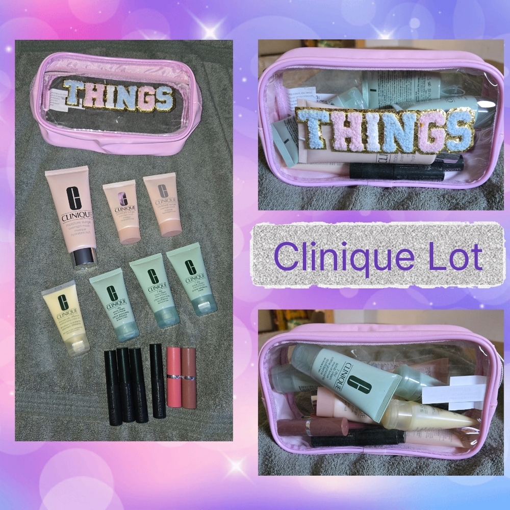 Clinique Travel Lot W/ Makeup Bag NEW